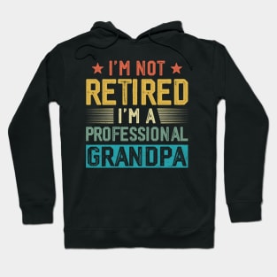 I'm Not Retired I'm A Professional Grandpa Vintage Father's Day Hoodie